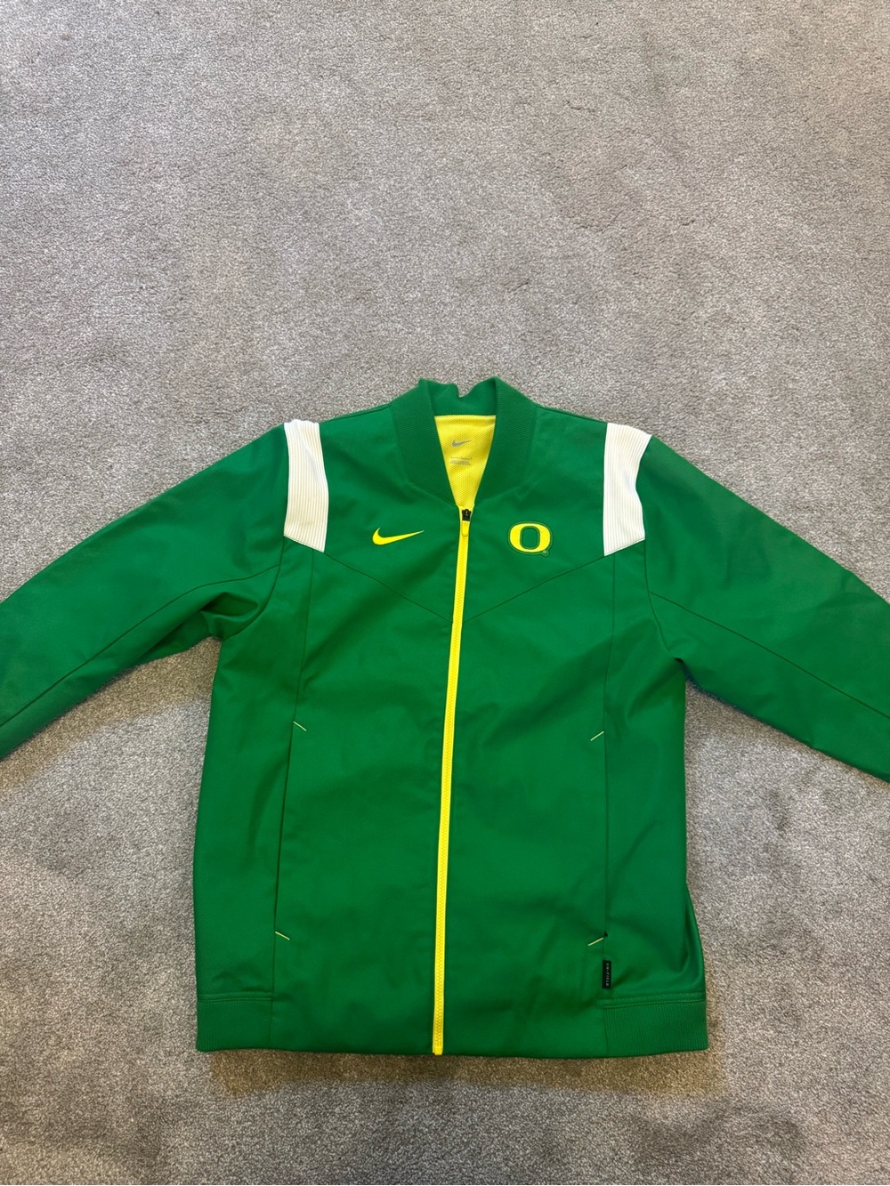 Nike Green and Yellow Team Full-Zip Jacket